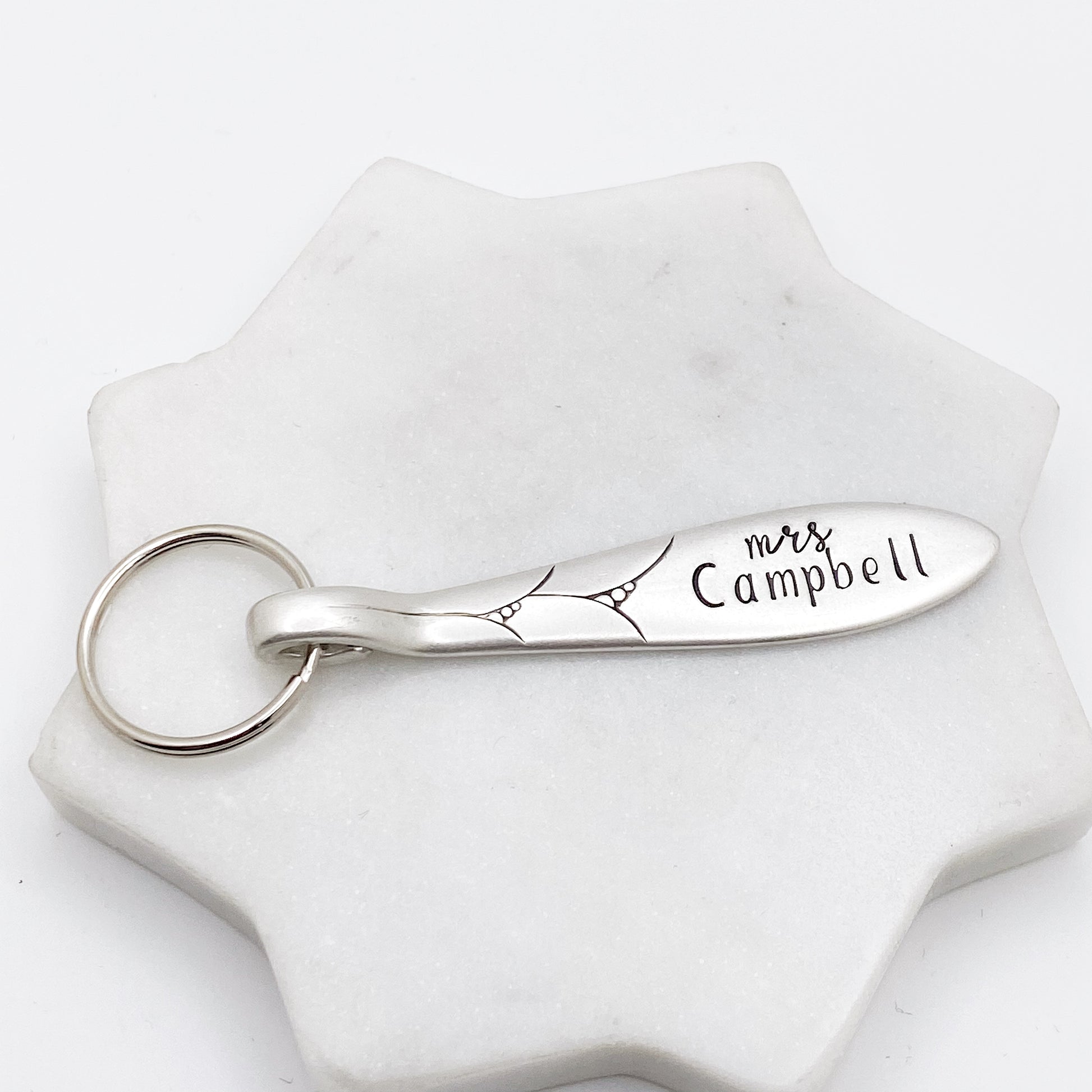 CUSTOM Spoon Handle Keychain, Teacher Gift Keychains callistafaye