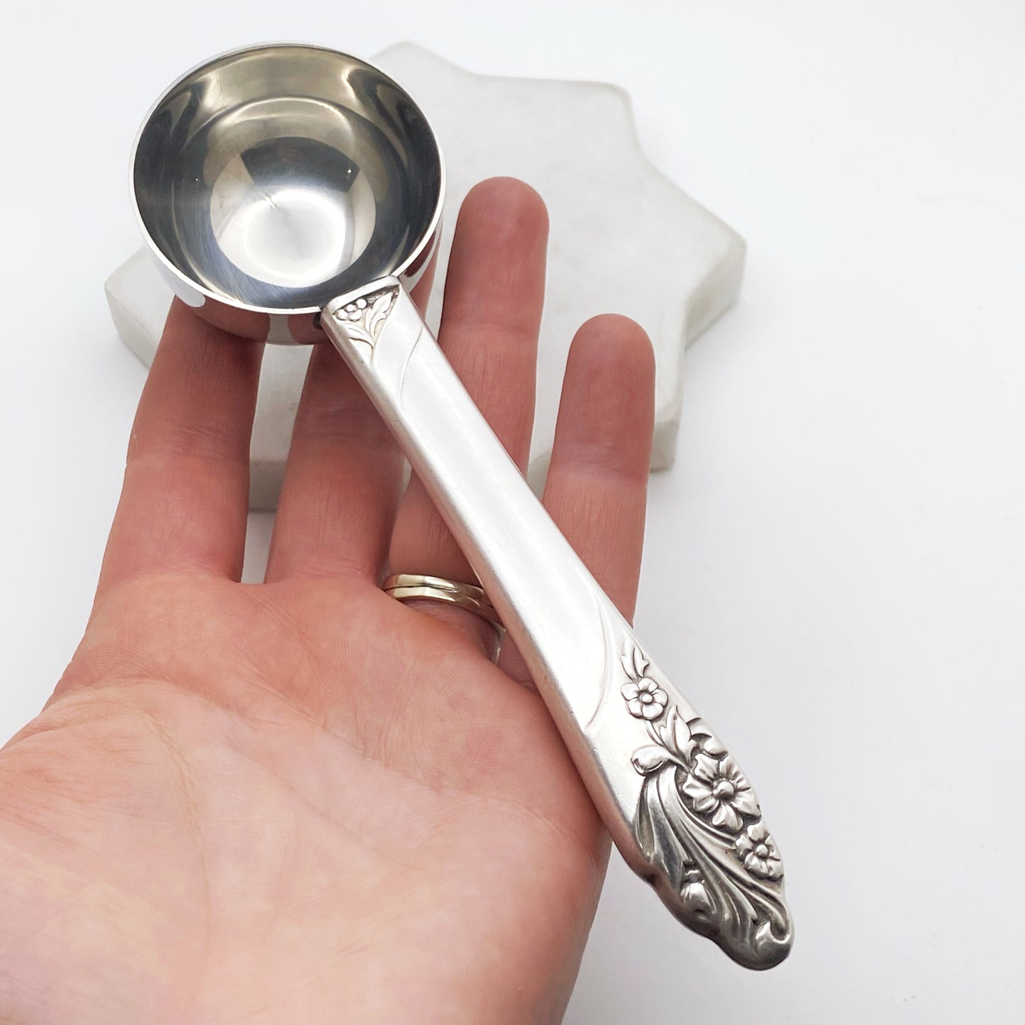 Evening Star 1950, Coffee Measuring Spoon, Vintage Silverware Scoop Scoop callistafaye