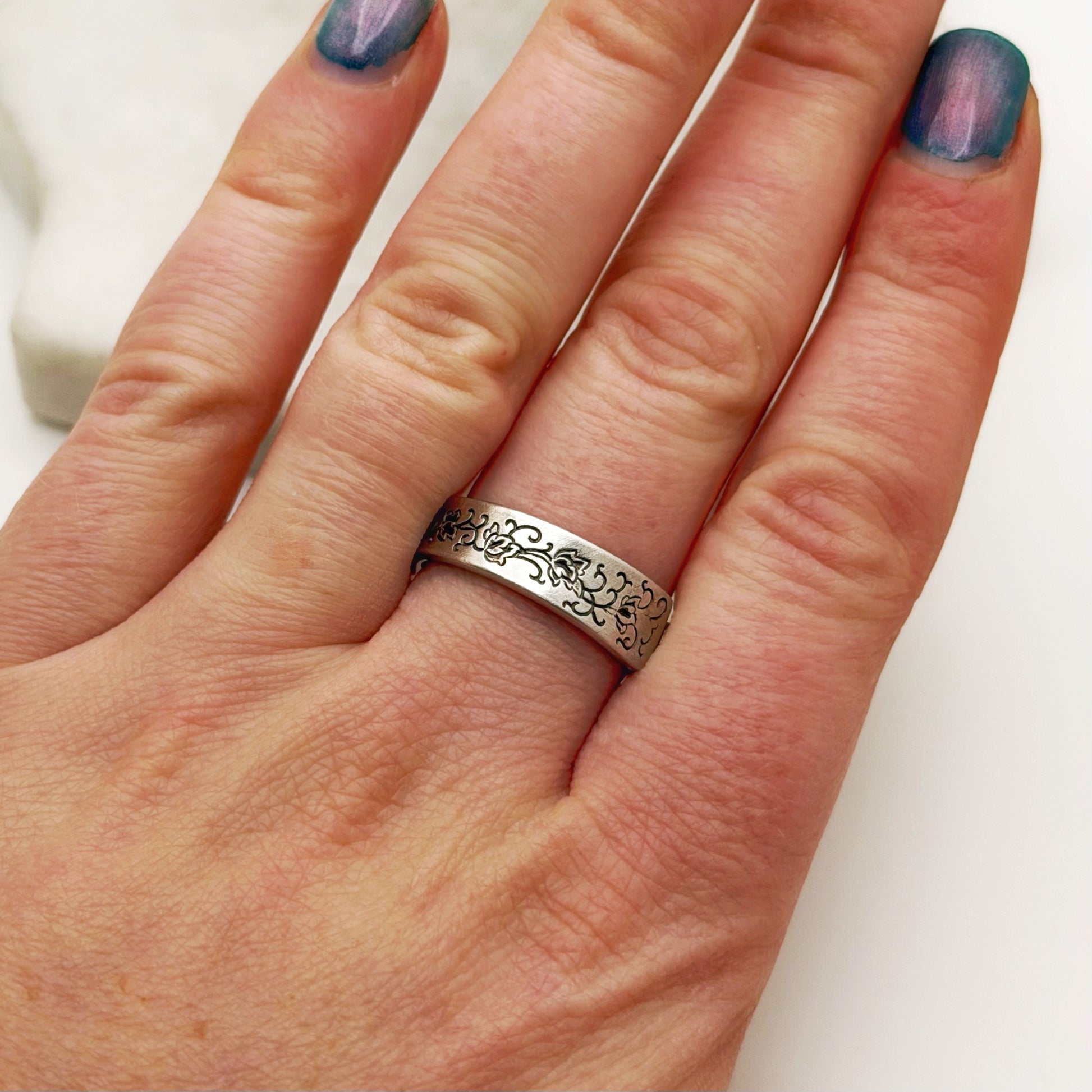 Tiny Silver Lace 1968, Custom Size, RARE Demi Spoon Ring, Vintage Spoon Ring Rings callistafaye