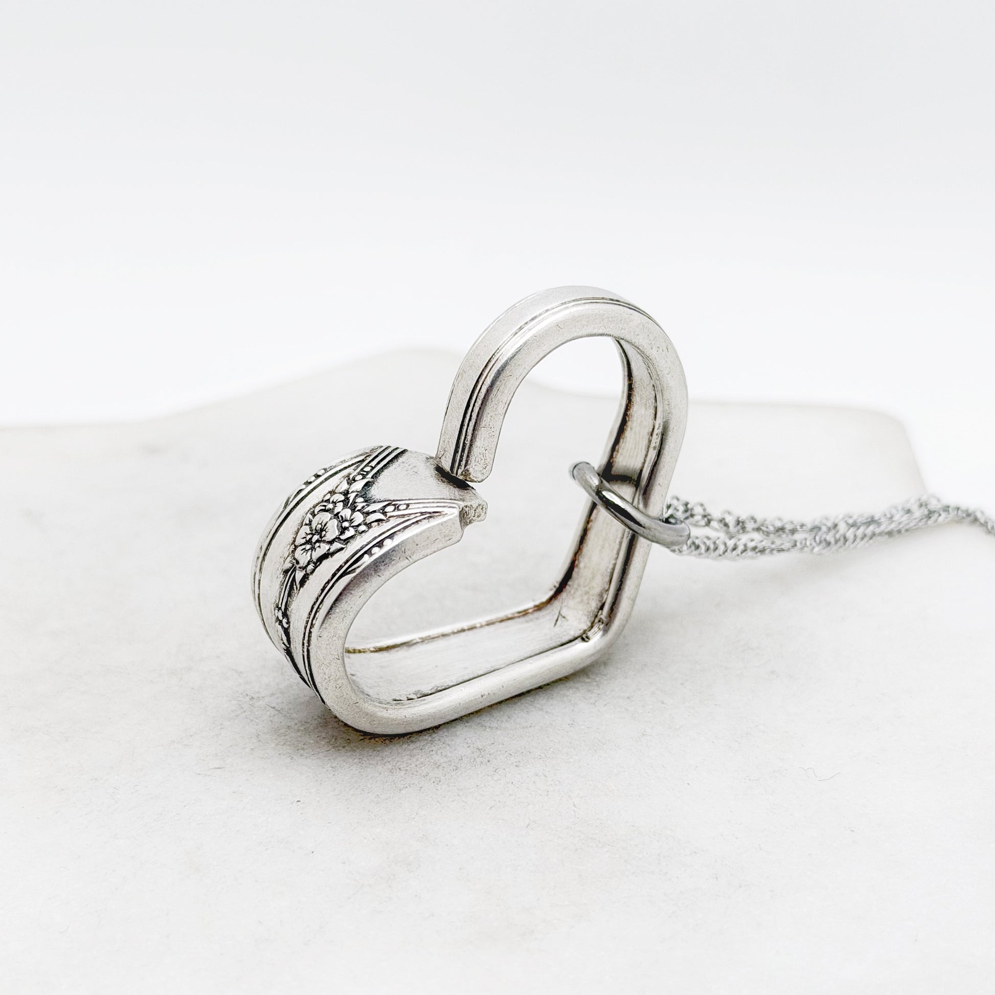 Milady 1940, Small Floating Heart, Vintage Spoon Jewelry Hearts callistafaye