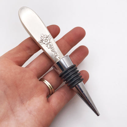 Fantasy 1941, Bottle Stopper, Vintage Silverware Wine Preserver Stopper callistafaye
