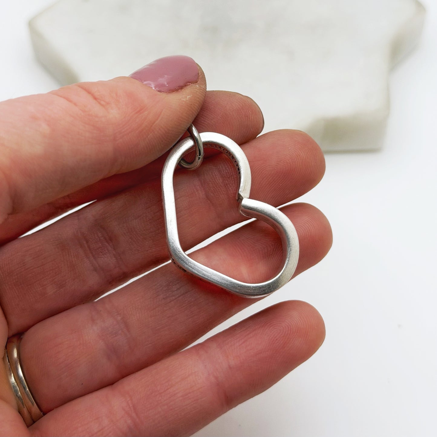 Silver Lace 1968, RARE Small Floating Heart, Vintage Spoon Jewelry Hearts callistafaye