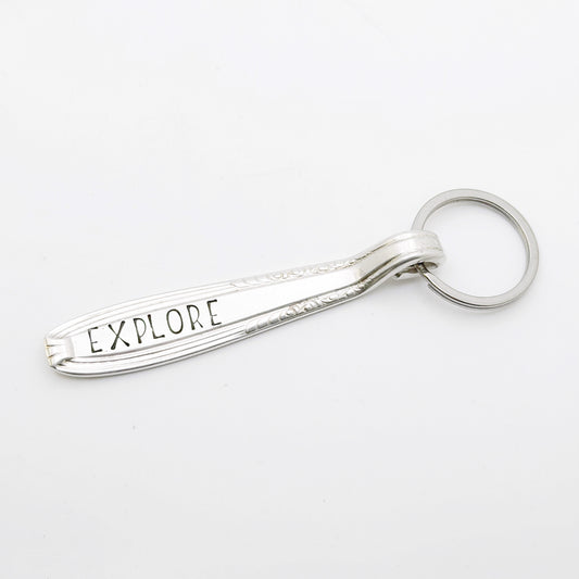 Explore, Spoon Handle Keychain Keychains callistafaye