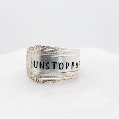 Unstoppable, Cotillion 1937, Custom Size Spoon Ring, Vintage Silverware Ring Rings callistafaye