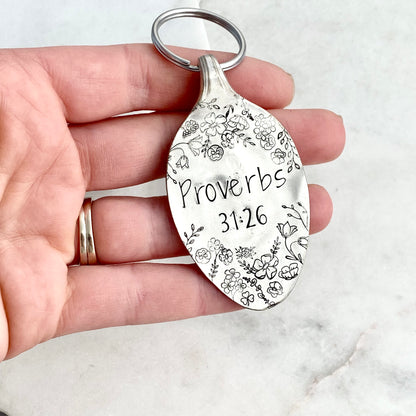 CUSTOM Hand Stamped Vintage Spoon Keychain Keychains callistafaye