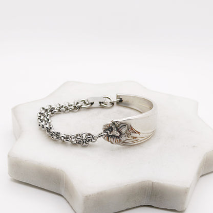 Daffodil 1950, Rare Half Chain Bracelet, Vintage Spoon Handle, Antique Spoon Bracelet Bracelets callistafaye