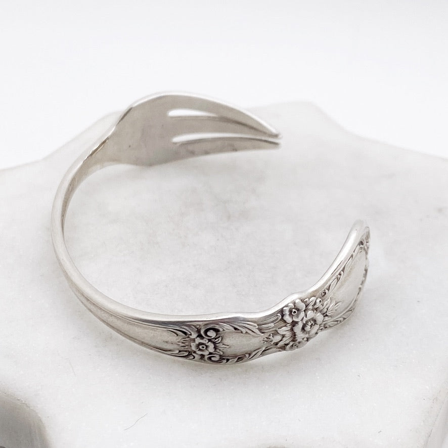 Heritage 1953, Cocktail Fork Cuff Bracelet, Hand Stamped Vintage Seafood Fork Bracelets callistafaye