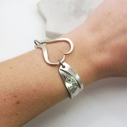 Lady Fair 1957, Curly Fork Heart Bracelet, Vintage Spoon Handle, Antique Fork Bracelet Bracelets callistafaye