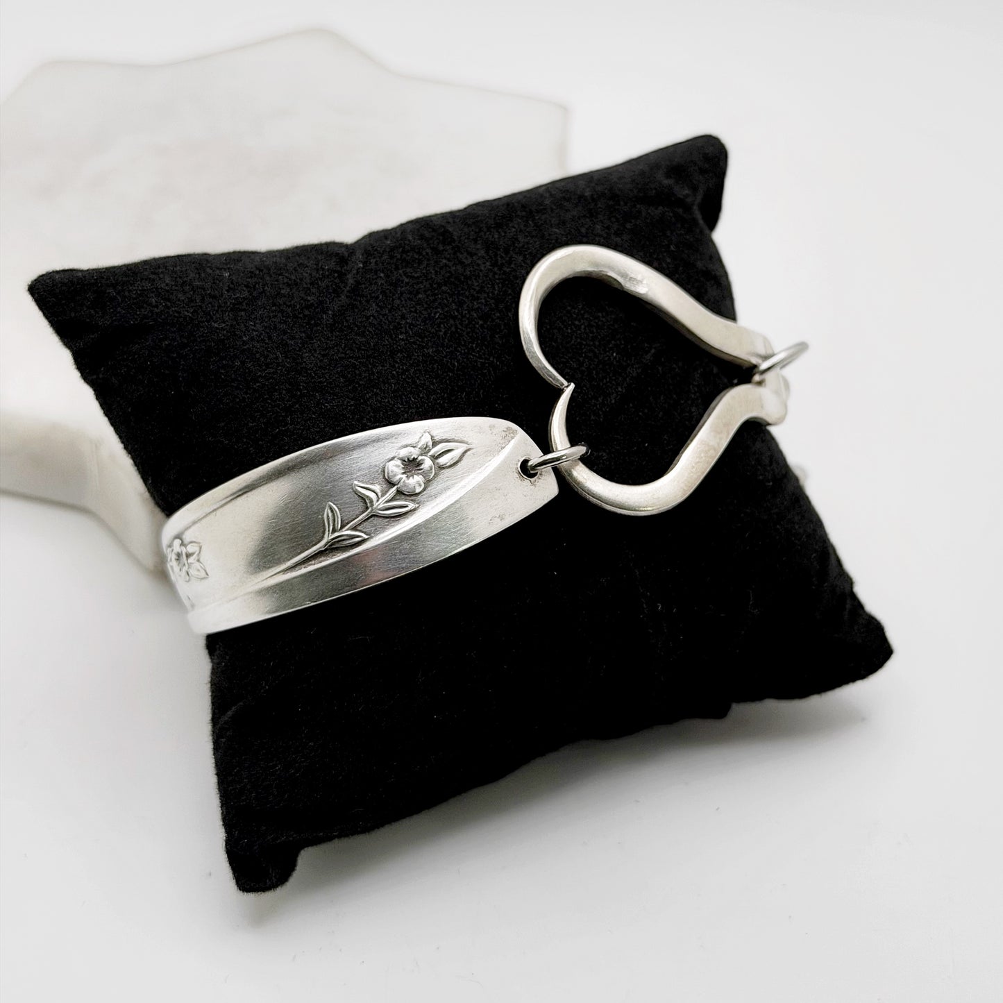 Lady Fair 1957, Curly Fork Heart Bracelet, Vintage Spoon Handle, Antique Fork Bracelet Bracelets callistafaye