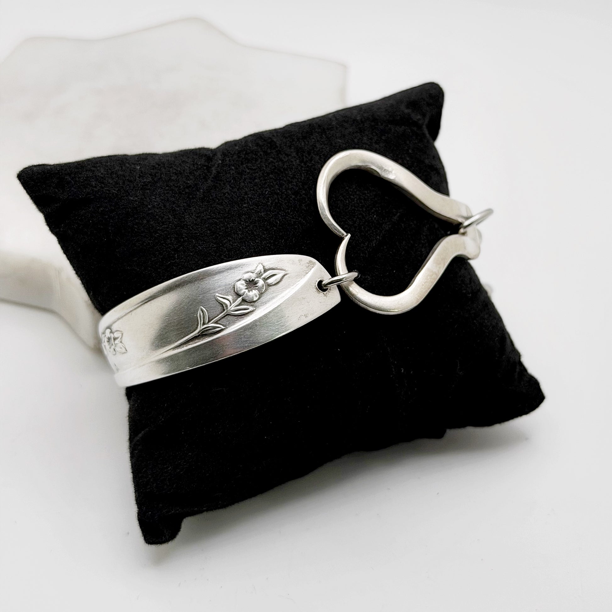 Lady Fair 1957, Curly Fork Heart Bracelet, Vintage Spoon Handle, Antique Fork Bracelet Bracelets callistafaye