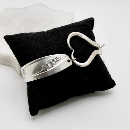 Lady Fair 1957, Curly Fork Heart Bracelet, Vintage Spoon Handle, Antique Fork Bracelet Bracelets callistafaye