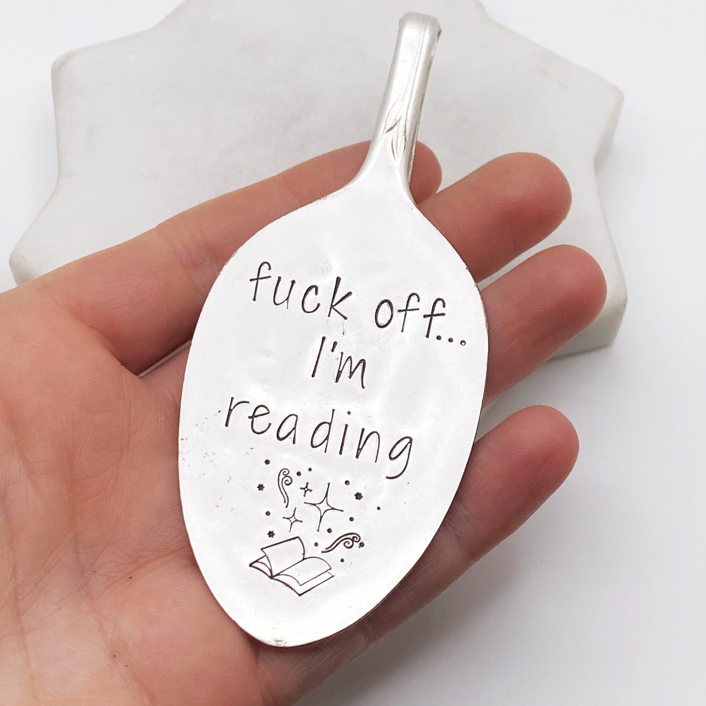 Fuck Off I'm Reading (magic), Vintage Spoon Bookmark Bookmarks callistafaye   