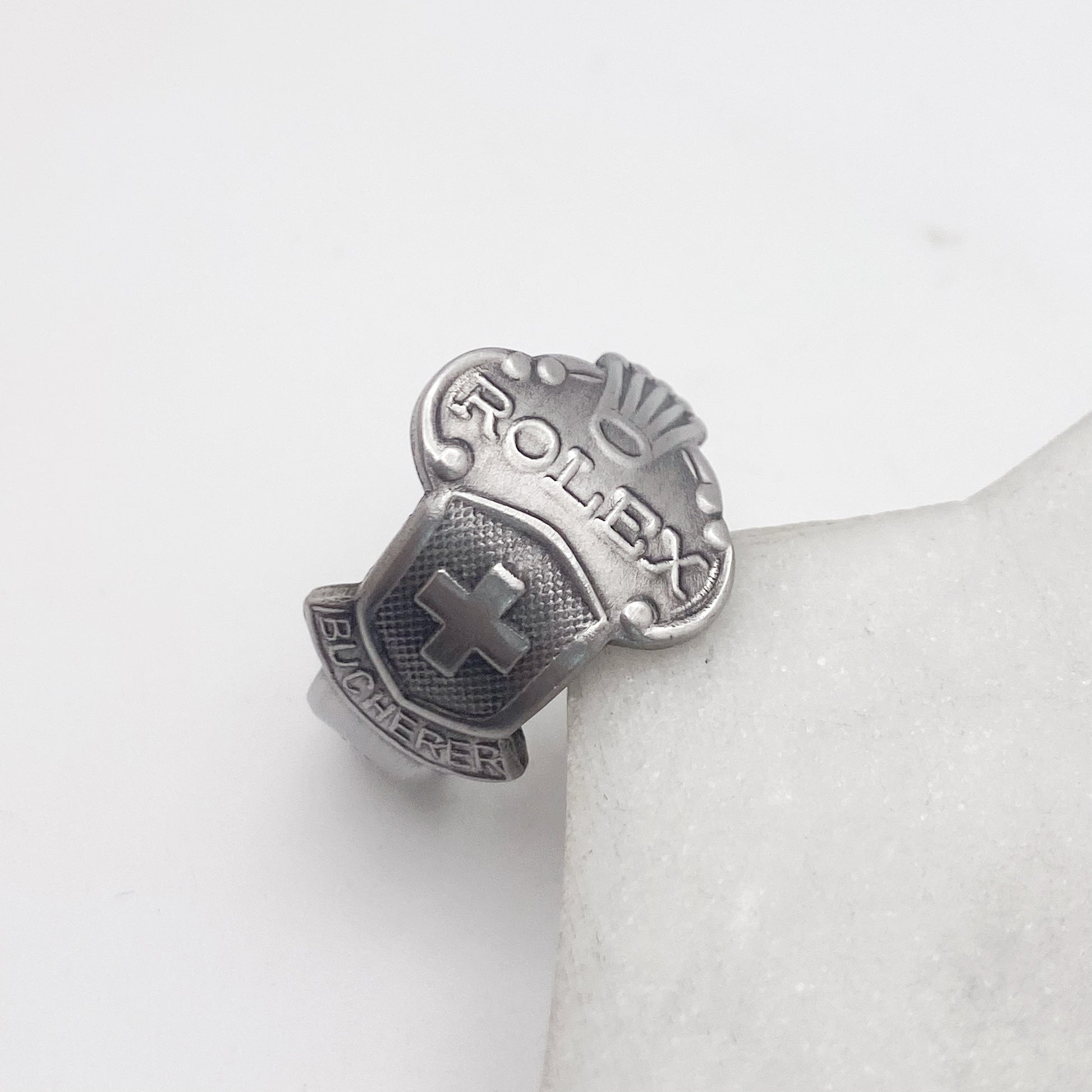 Rolex Spoon Ring, Custom Size, Swiss Cross, Lucerne, RARE Vintage Souvenir Spoon Ring, Stainless Steel Spoon Ring, Reclaimed Collector's Spoon Ring Rings callistafaye