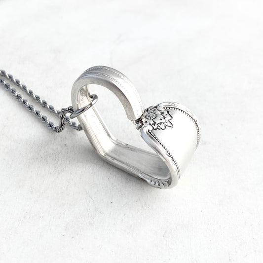 Remembrance 1948, Floating Heart, Vintage Spoon Jewelry Hearts callistafaye   