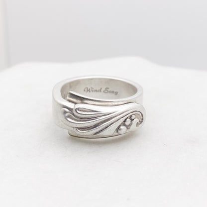 Wind Song 1955, Size 8, Spiral Ring, Vintage Spoon Ring Rings callistafaye   