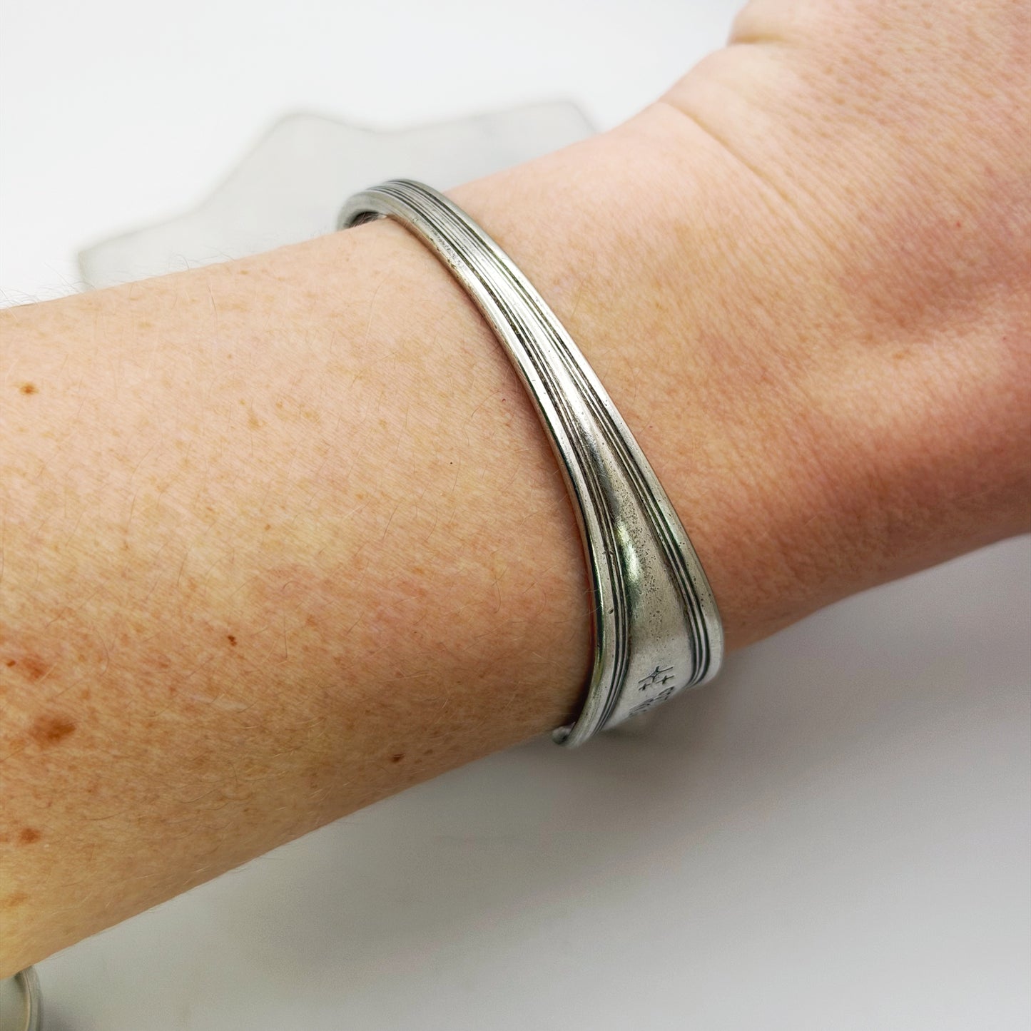 Come What May, Clinton 1919, Antique Cuff Bracelet, Vintage Spoon Handle, Iced Tea Spoon Bracelet Bracelets callistafaye