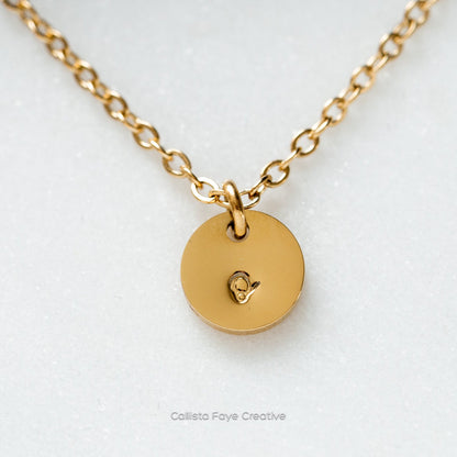 Custom Initial / Birth Flower, Mini Coin Necklace, Personalized Necklaces callistafaye   