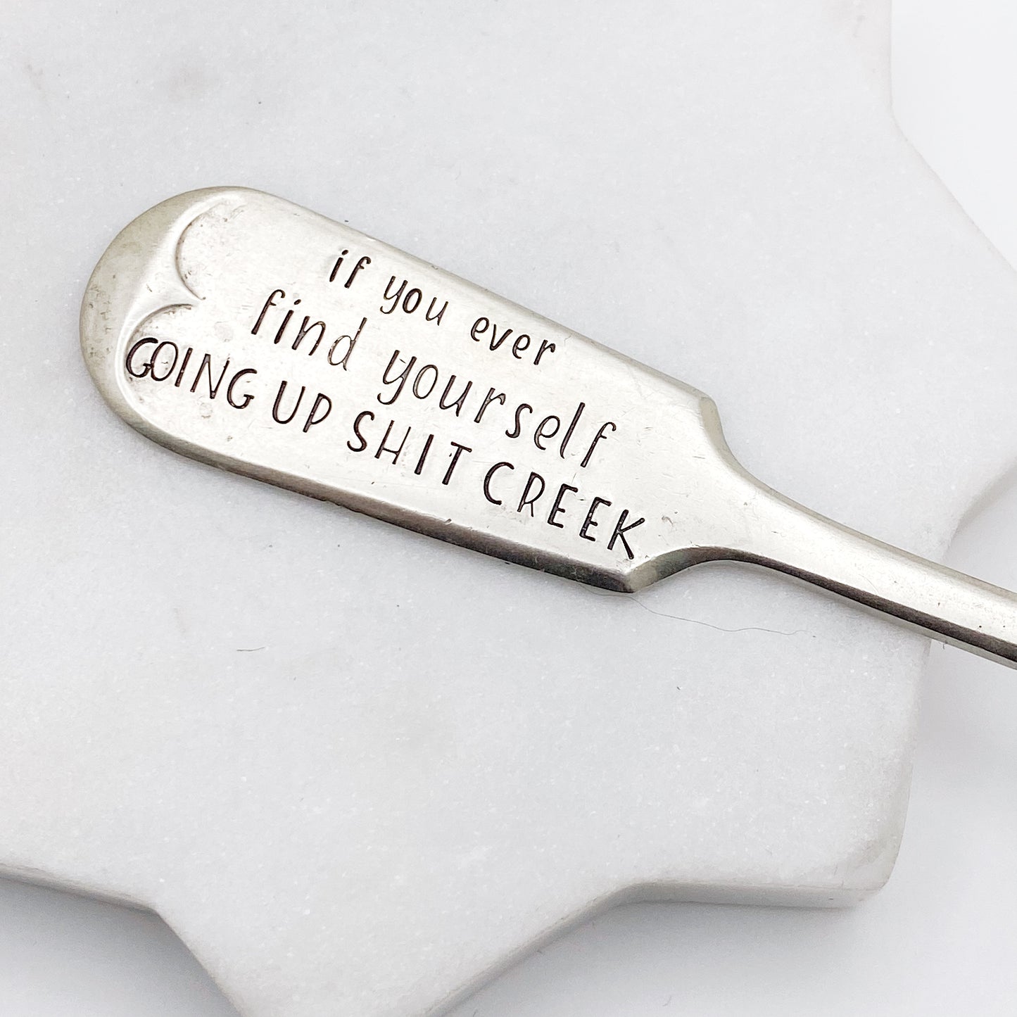 If You Ever Find Yourself Going Up Shit Creek, Shit Creek Paddle, Spoon Handle Keychain Keychains callistafaye   