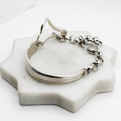 Danish Princess 1938, RARE Curly Fork Heart Bracelet, Vintage Spoon Handle, Vintage Fork Bracelet Bracelets callistafaye
