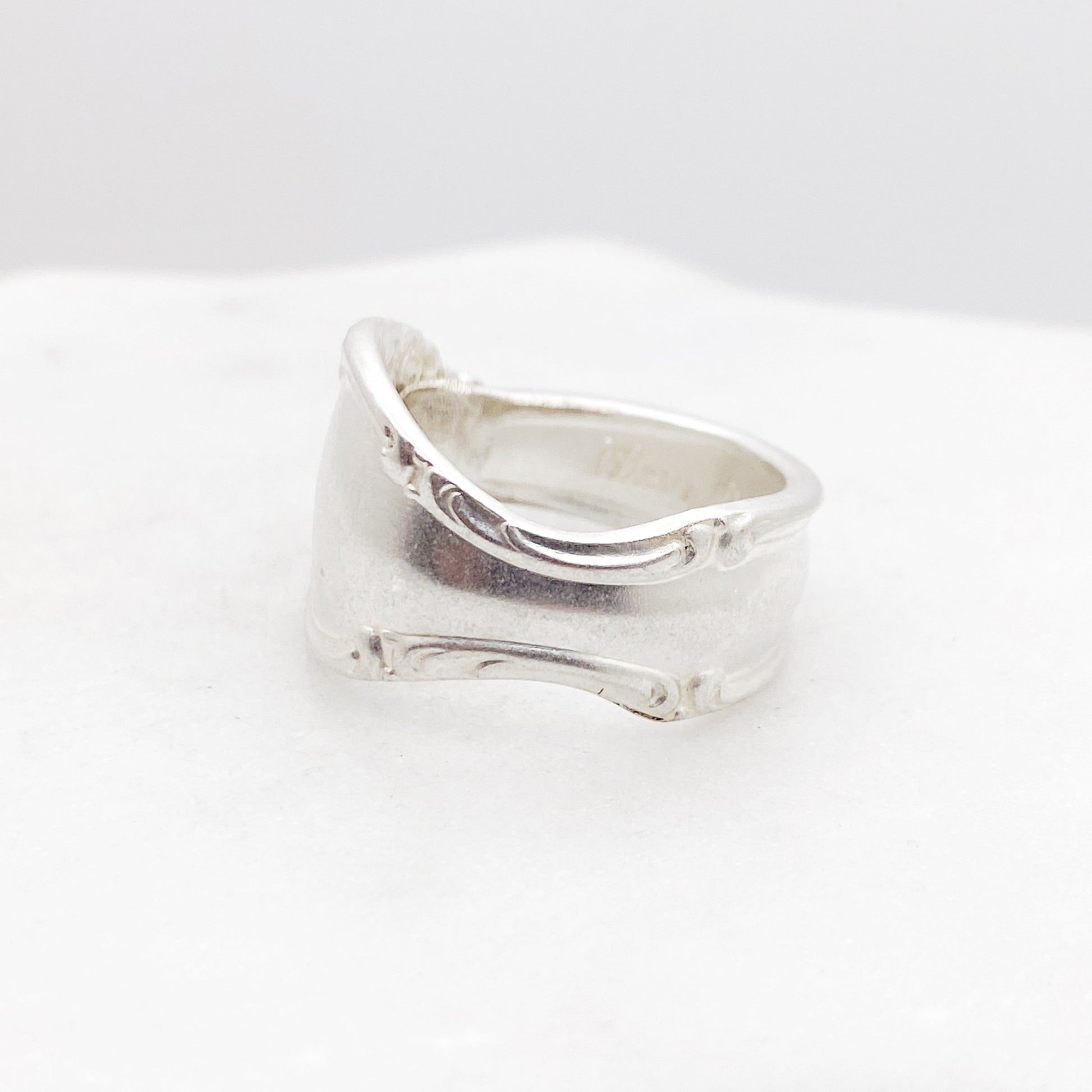 Silvery Mist 1955, Custom Size Spoon Ring, Vintage Silverware Ring Rings callistafaye   