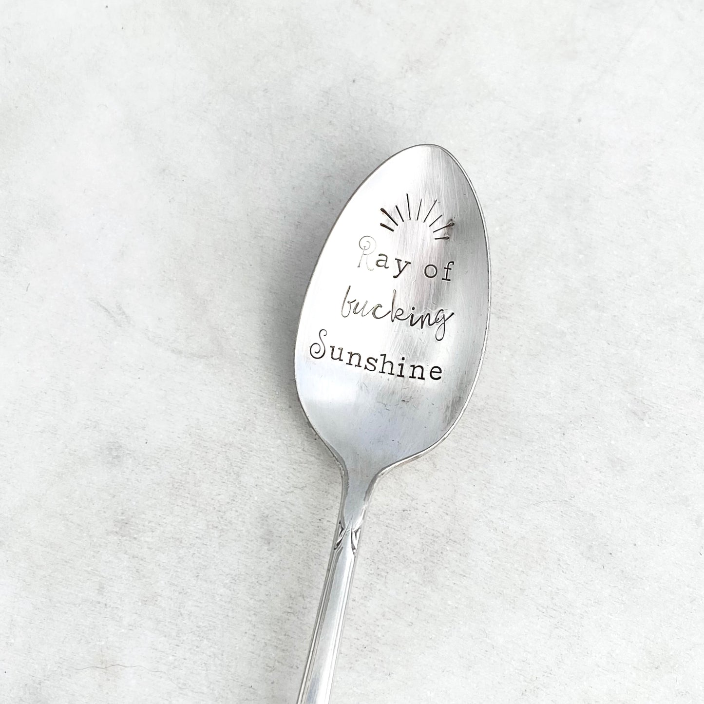 Ray of Fucking Sunshine, Hand Stamped Vintage Spoon Spoons callistafaye   