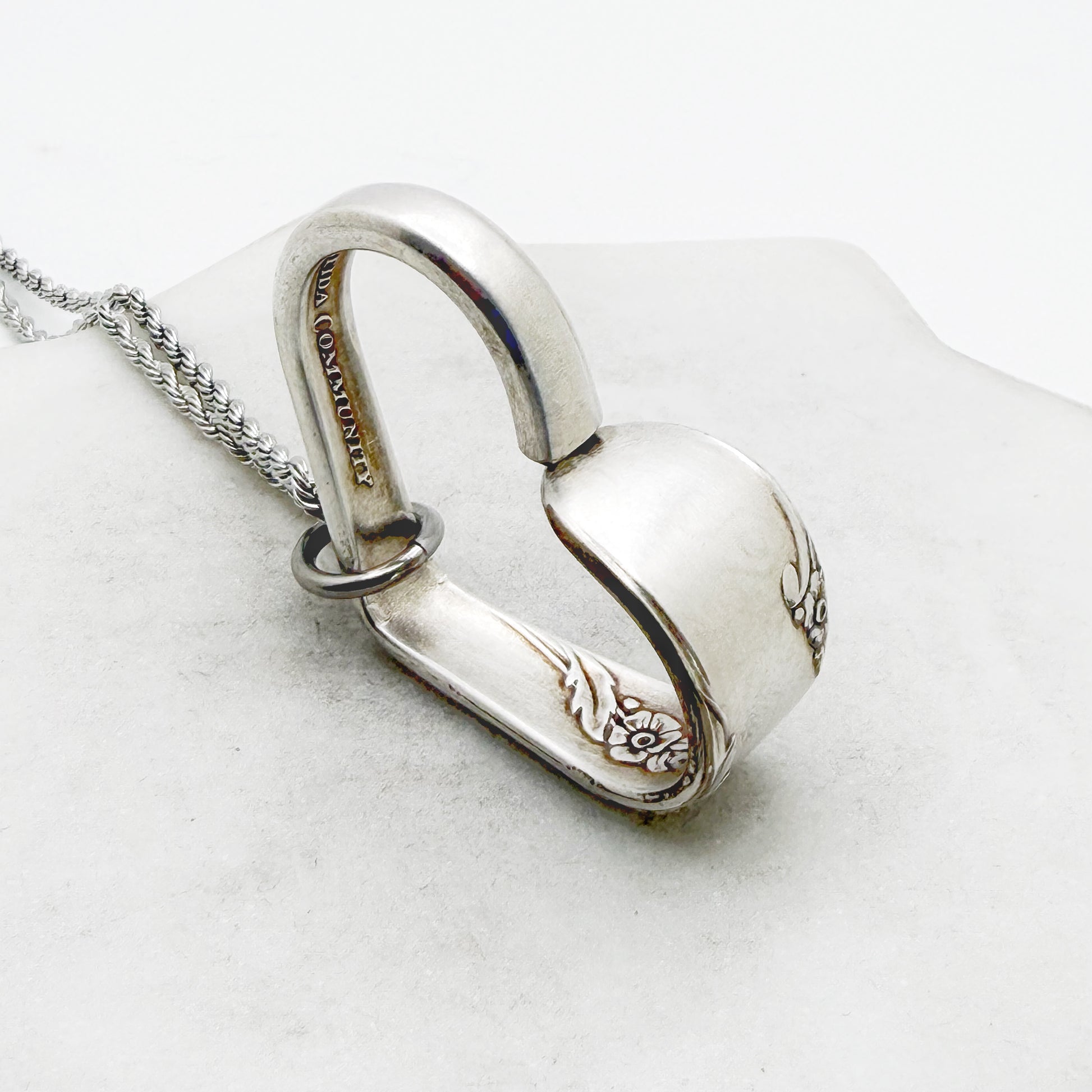 Bridal Wreath 1950, Floating Heart, Vintage Spoon Jewelry Hearts callistafaye