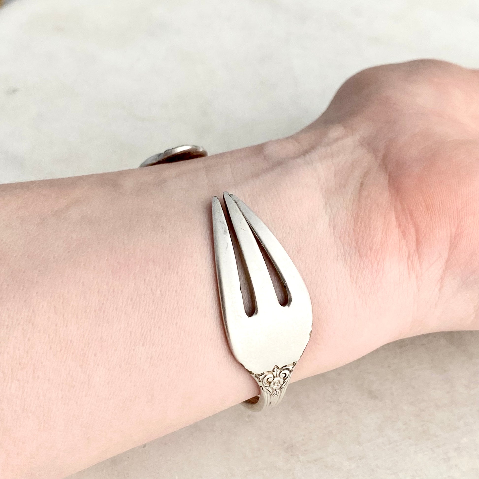 Heritage 1953, Cocktail Fork Cuff Bracelet, Hand Stamped Vintage Seafood Fork Bracelets callistafaye   