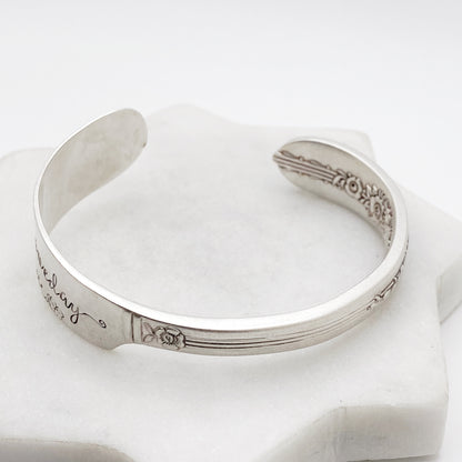 Today is Someday, Royal Rose 1939, Cuff Bracelet, Hand Stamped Vintage Spreader Bracelets callistafaye   