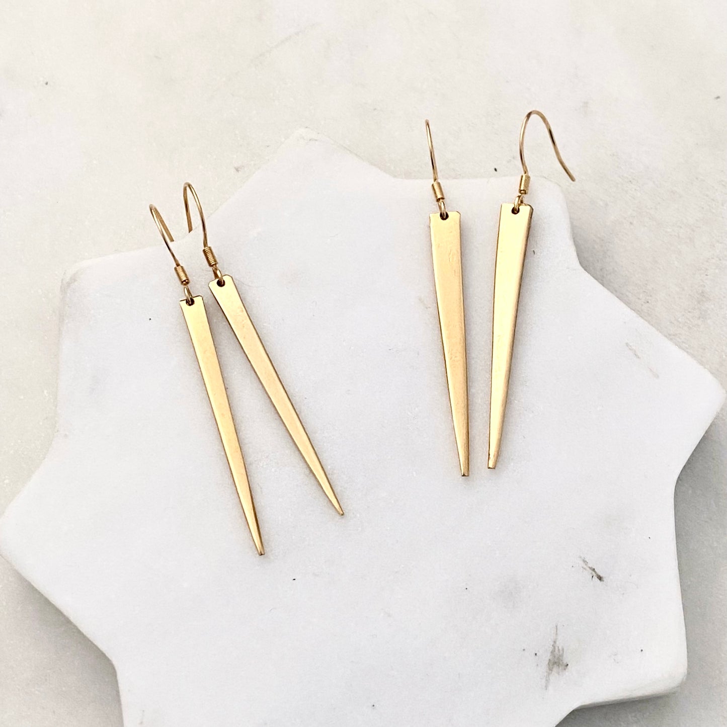 Golden Fork Tine Drop Earrings, Reclaimed Silverware Earrings, Vintage Fork Jewelry Earrings callistafaye   