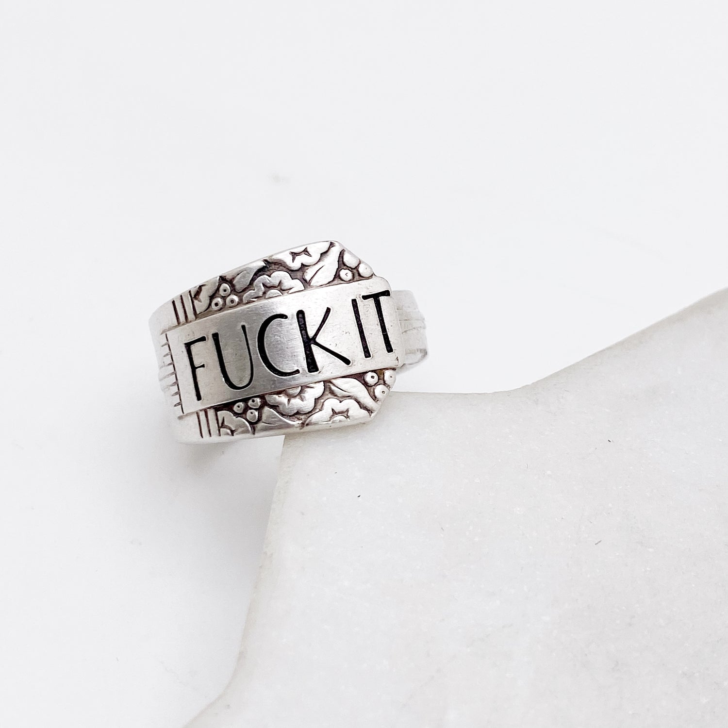 Fuck It, Park Lane 1936, Custom Size Spoon Ring, Vintage Silverware Ring Rings callistafaye