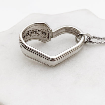 Fortune 1939, RARE Floating Heart, Vintage Spoon Jewelry Hearts callistafaye   