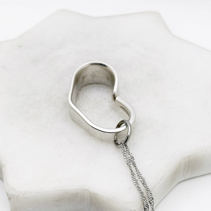 Birds of Paradise 1923, Antique Small Floating Heart, Vintage Spoon Jewelry, 100 Year Old Hearts callistafaye