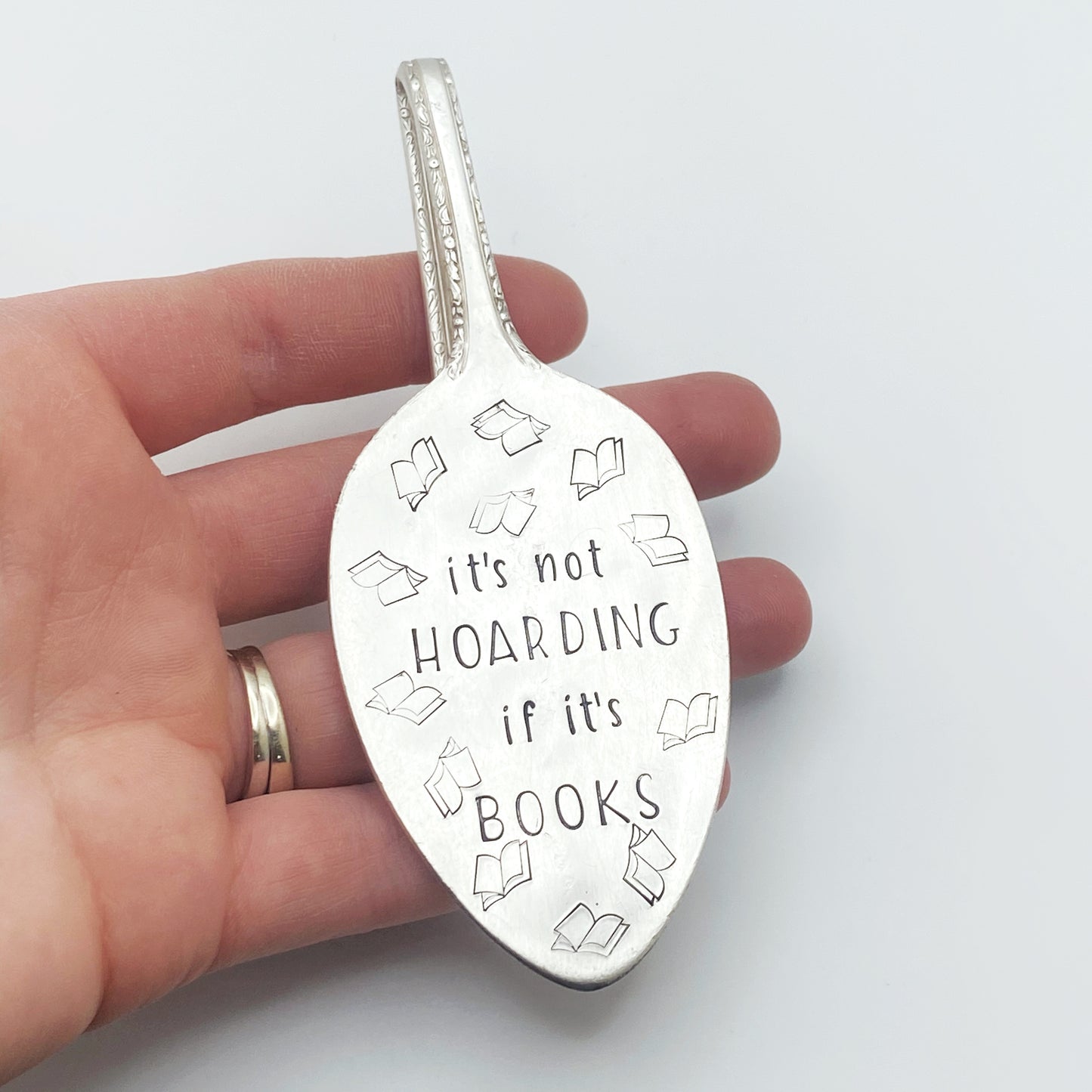 It's Not Hoarding if it's Books, Vintage Spoon Bookmark Bookmarks callistafaye   