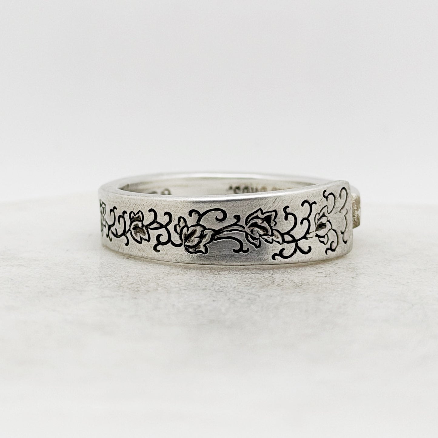 Tiny Silver Lace 1968, Custom Size, RARE Demi Spoon Ring, Vintage Spoon Ring Rings callistafaye