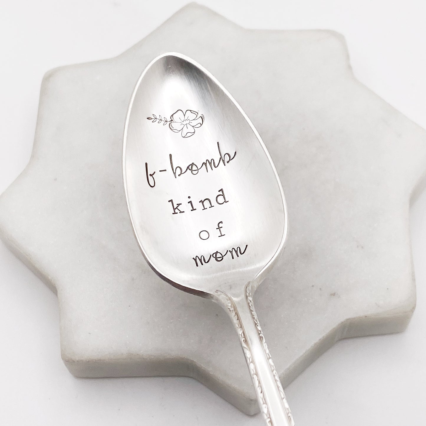 F-Bomb Kind Of Mom, Hand Stamped Vintage Spoon Spoons callistafaye
