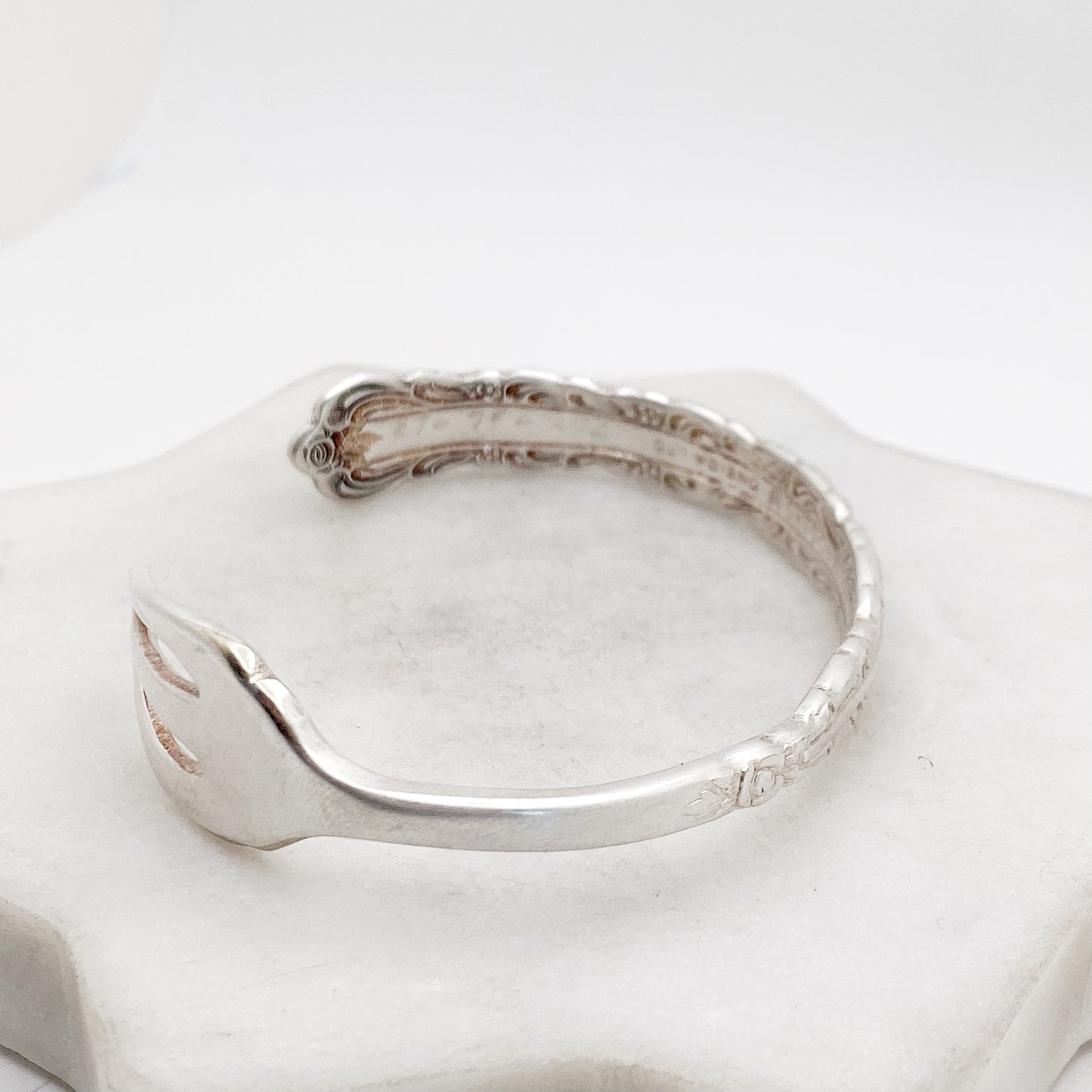 Bellfontaine 1973, RARE Cocktail Fork Cuff Bracelet, Hand Stamped Vintage Seafood Fork Bracelets callistafaye