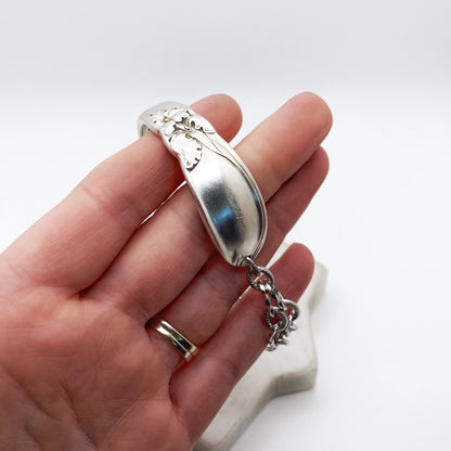 White Orchid 1953, Half Chain Bracelet, Vintage Spoon Handle, Antique Spoon Bracelet Bracelets callistafaye