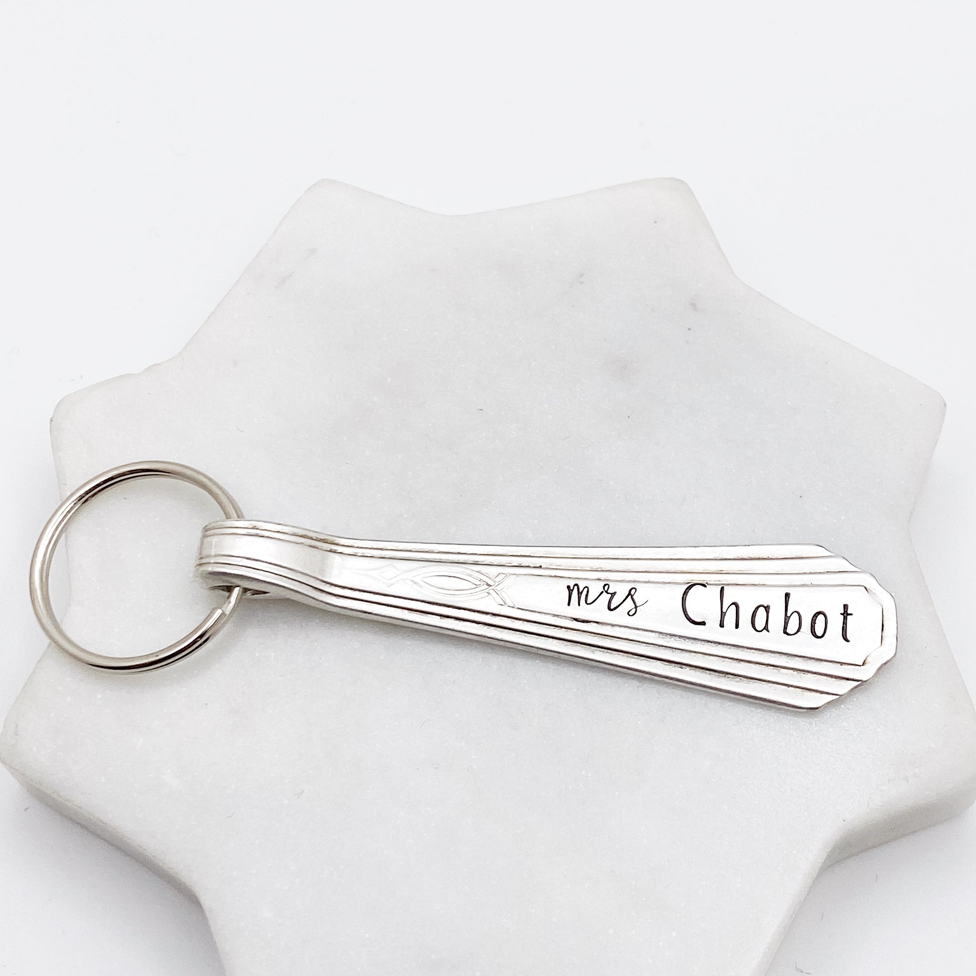 CUSTOM Spoon Handle Keychain, Teacher Gift Keychains callistafaye