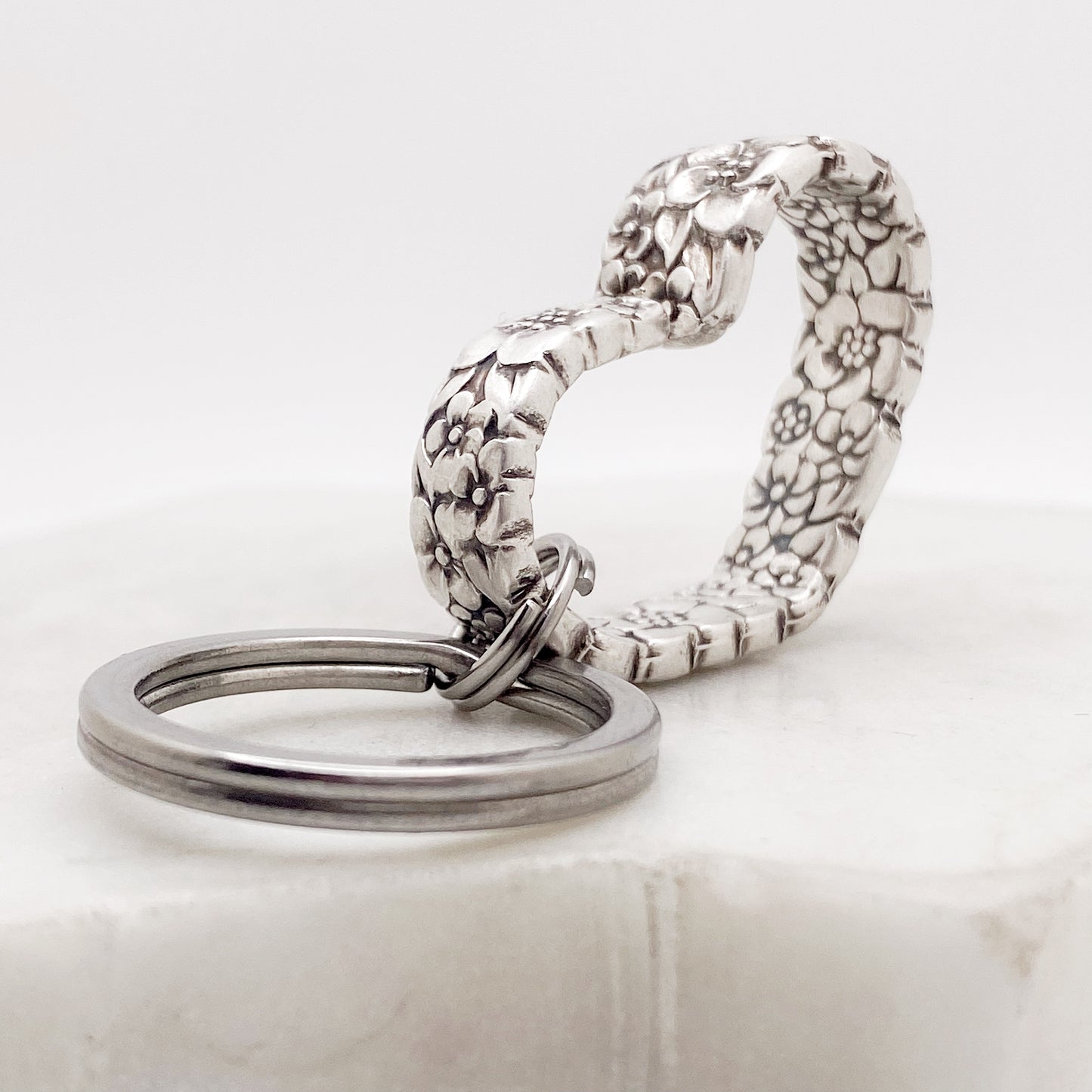 Love Precious Flower 1970, RARE Floating Heart, Vintage Spoon Jewelry Hearts callistafaye