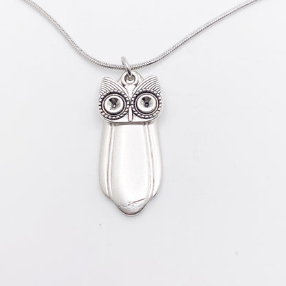 Owl Necklace, Owl Charm Pendant, Vintage Silverware Jewelry Necklaces callistafaye j - Barn Owl