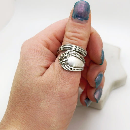 Chalice Harmony 1958, Size 8.5, Spiral Ring, Vintage Spoon Ring Rings callistafaye