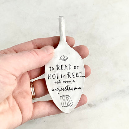 To Read or Not to Read, Not Even a Question, Vintage Spoon Bookmark Bookmarks callistafaye   