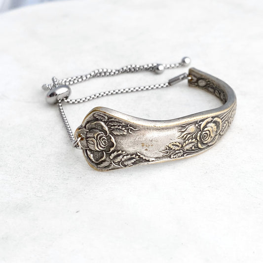 Rosalie 1905, Adjustable Bracelet, Reclaimed Vintage Spoon Handle, Antique Spoon Bracelet Bracelets callistafaye   