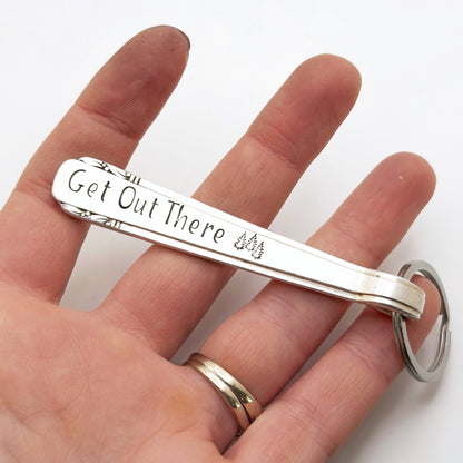 Get Out There, Spoon Handle Keychain Keychains callistafaye