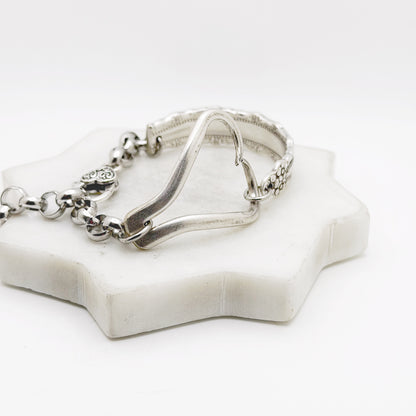 Royal Lace 1973, RARE Curly Fork Heart Bracelet, Vintage Spoon Handle, Vintage Fork Bracelet Bracelets callistafaye