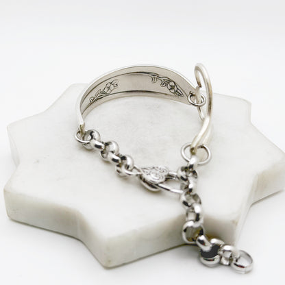 Lady Fair 1957, Curly Fork Heart Bracelet, Vintage Spoon Handle, Antique Fork Bracelet Bracelets callistafaye