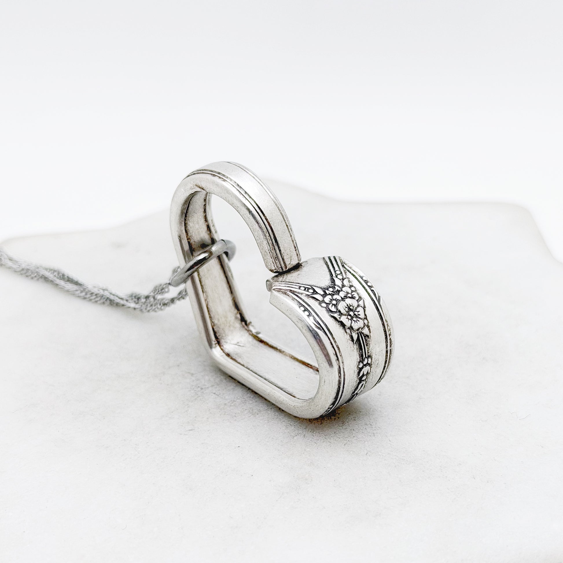 Milady 1940, Small Floating Heart, Vintage Spoon Jewelry Hearts callistafaye