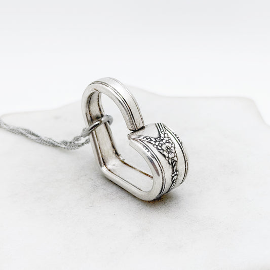 Milady 1940, Small Floating Heart, Vintage Spoon Jewelry Hearts callistafaye