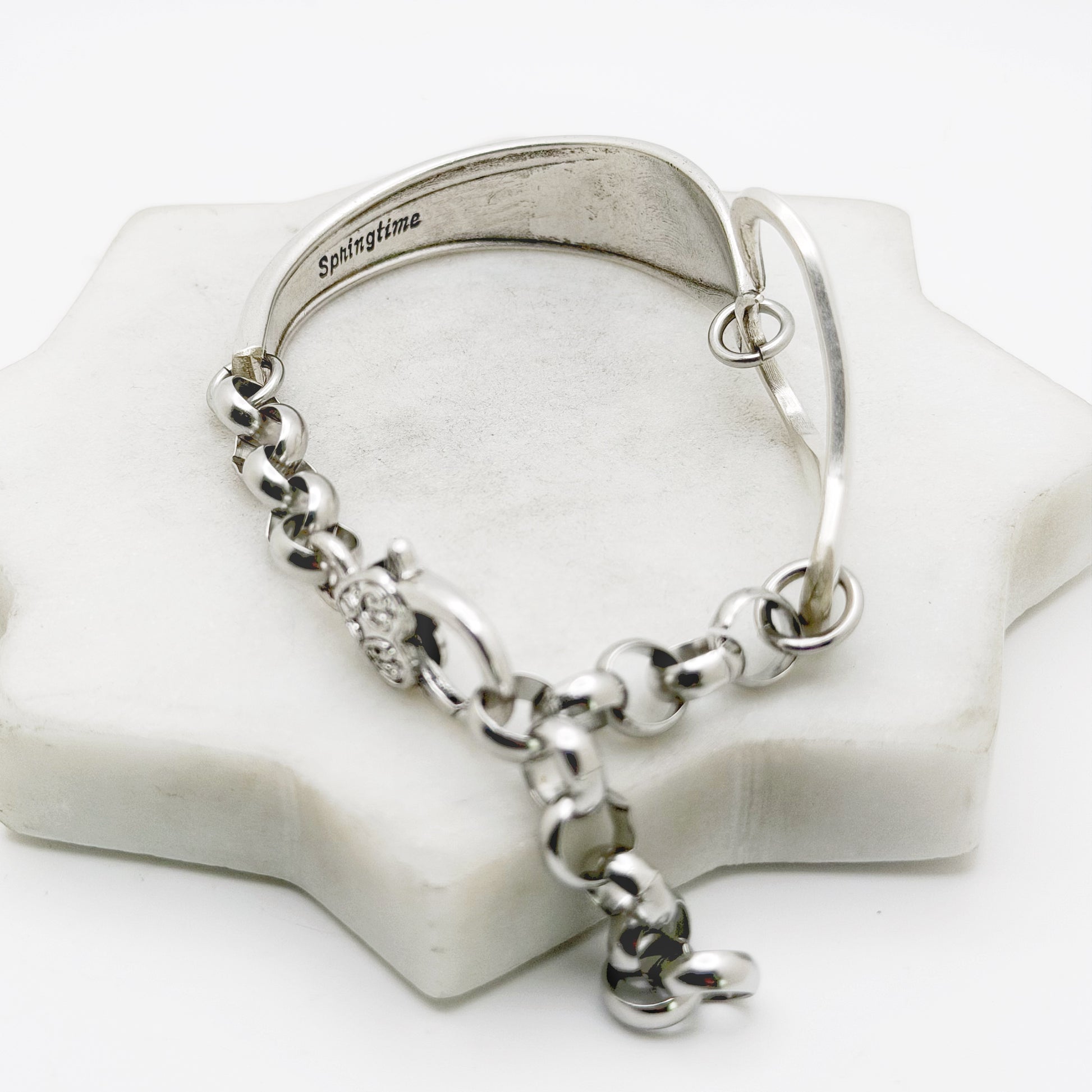 Springtime 1957, Curly Fork Heart Bracelet, Vintage Spoon Handle, Antique Fork Bracelet Bracelets callistafaye