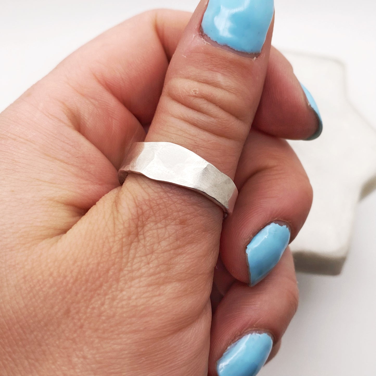 Fork Tine Ring, Hammered Stacking Ring, Reversible Ring Rings callistafaye